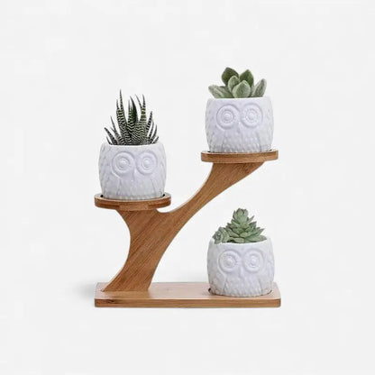 Indoor Plant Stand Tree-Shaped 3-Tier Bamboo