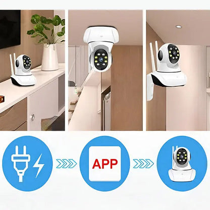 Indoor Security Camera 1080p Night Vision & Two-Way Audio