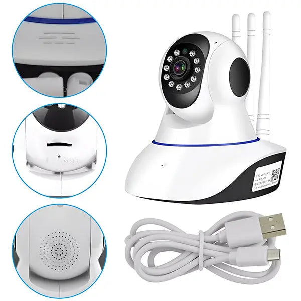 Indoor Security Camera 1080p Night Vision & Two-Way Audio