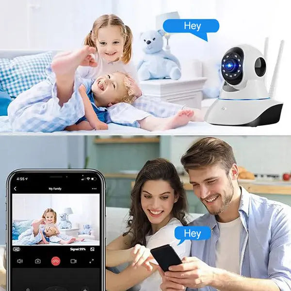Indoor Security Camera 1080p Night Vision & Two-Way Audio