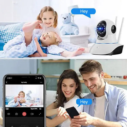 Indoor Security Camera 1080p Night Vision & Two-Way Audio