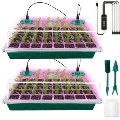 Indoor Seed Starter Kit Integrated LED & Ventilated Dome