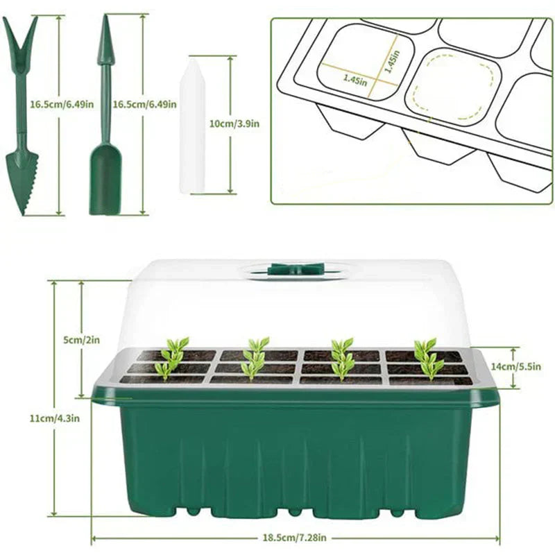 Indoor Seed Starter Kit Integrated LED & Ventilated Dome