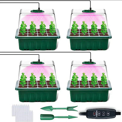 Indoor Seed Starter Kit Integrated LED & Ventilated Dome