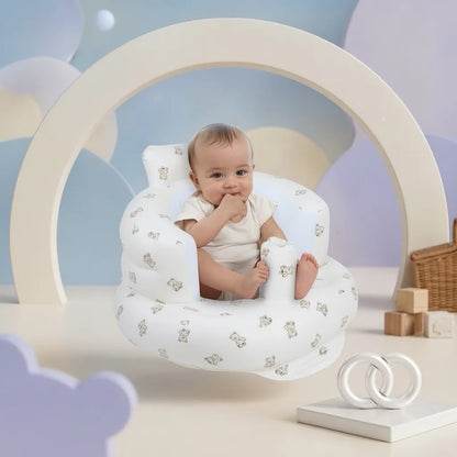 Inflatable Baby Seat Built-In Foot Pump Ergonomic Backrest