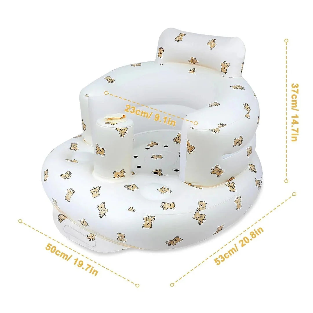 Inflatable Baby Seat Built-In Foot Pump Ergonomic Backrest