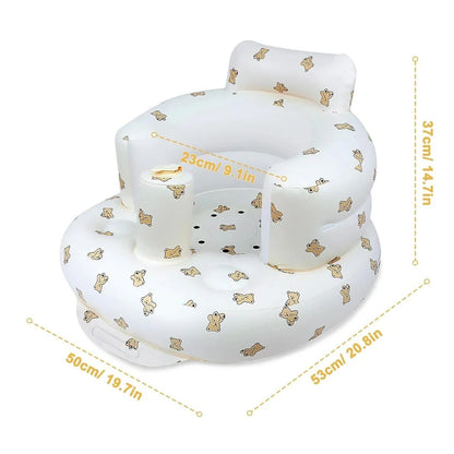 Inflatable Baby Seat Built-In Foot Pump Ergonomic Backrest