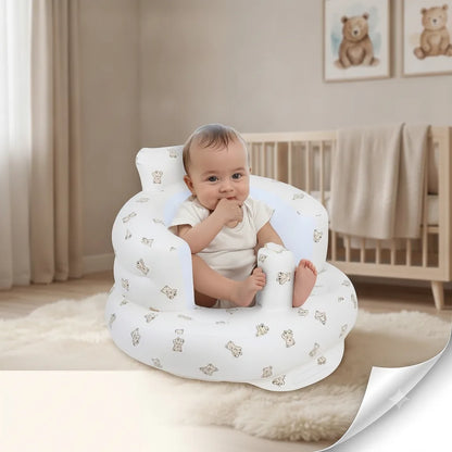 Inflatable Baby Seat Built-In Foot Pump Ergonomic Backrest