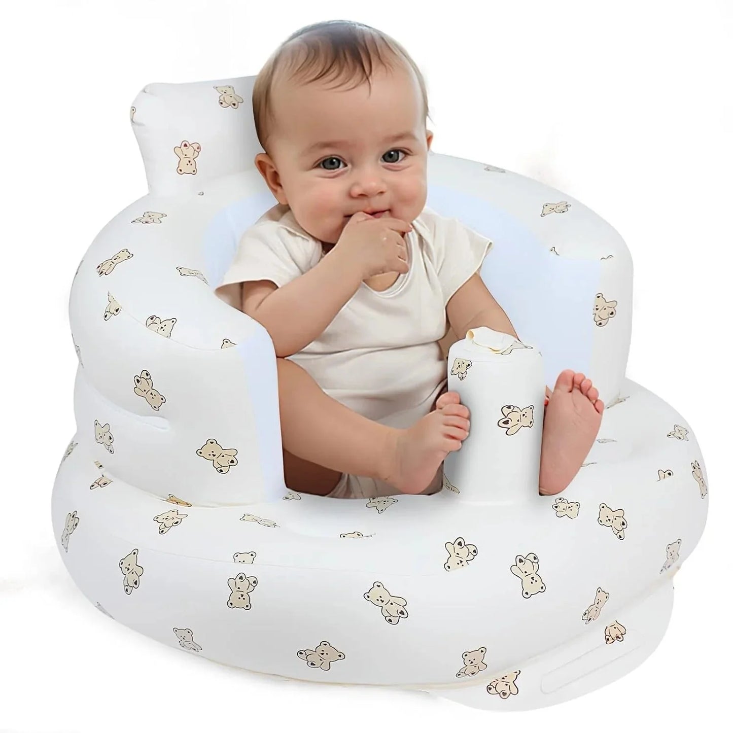 Inflatable Baby Seat Built-In Foot Pump Ergonomic Backrest