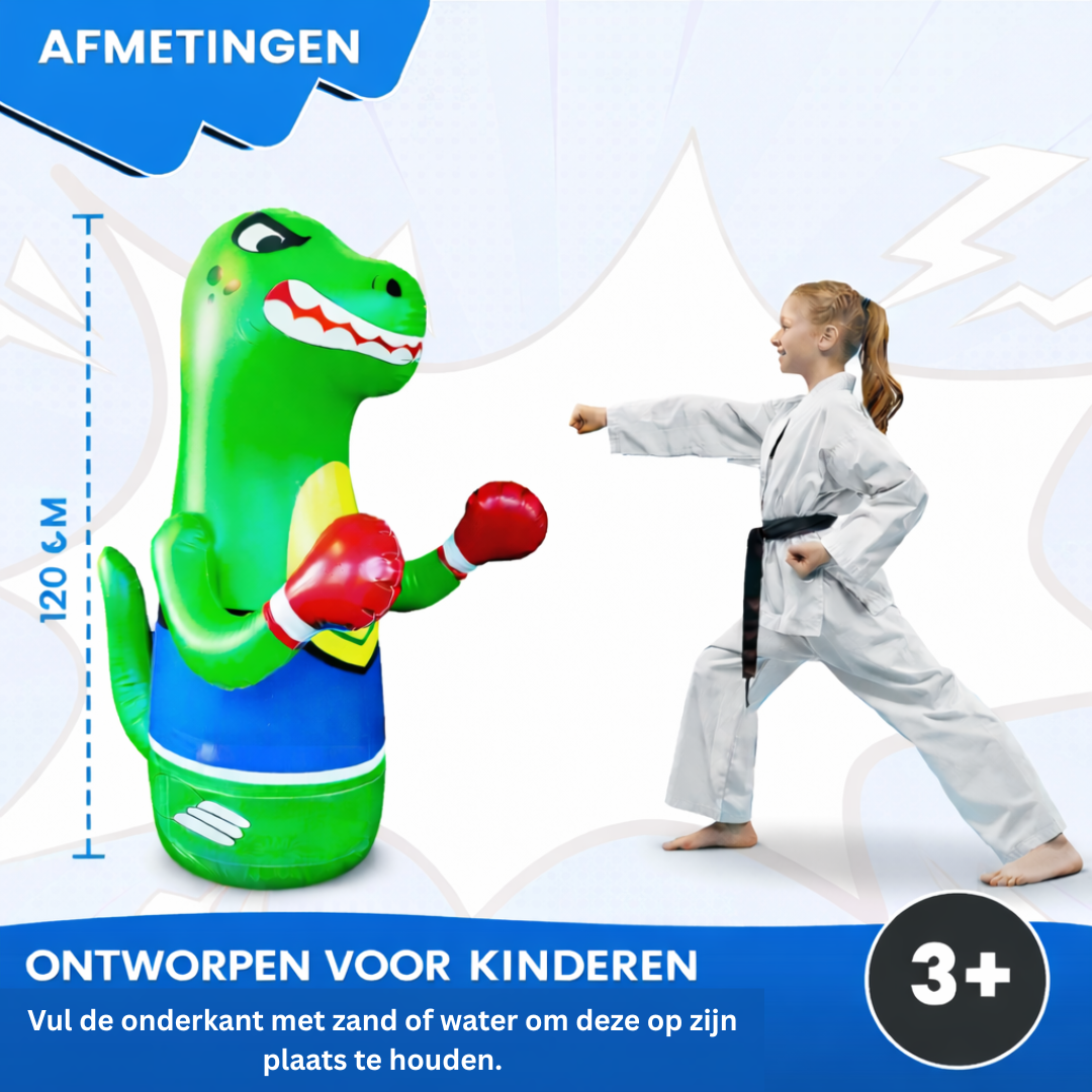 Inflatable Boxing Figure Sand-Filled Base & Air Pump