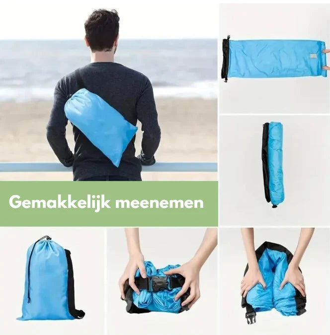 Inflatable Lounger Quick-Inflate Ergonomic Back Support