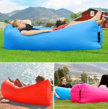 Inflatable Lounger Quick-Inflate Ergonomic Back Support