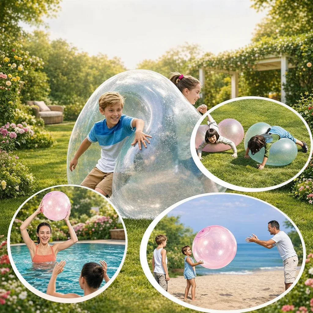 Inflatable Play Ball Tear-Resistant TPR Self-Sealing Valve