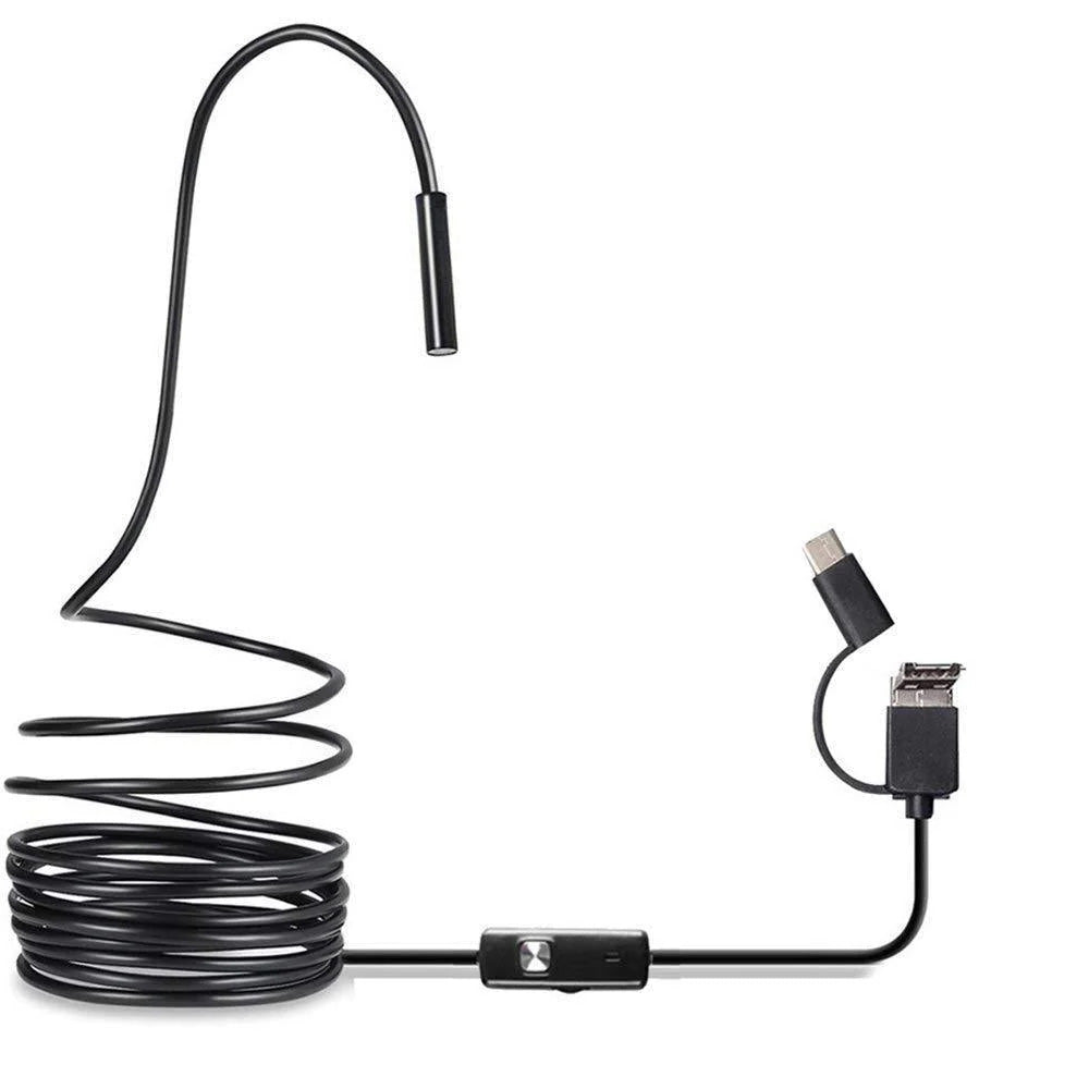 Inspection Camera 8mm Waterproof HD Adjustable LED USB-Powered