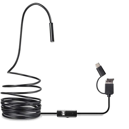 Inspection Camera 8mm Waterproof HD Adjustable LED USB-Powered