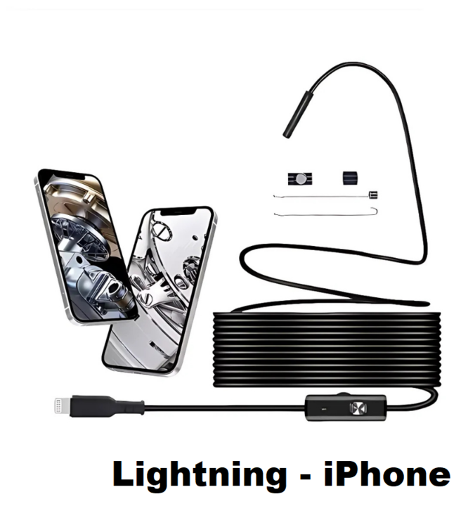 Inspection Camera 8mm Waterproof HD Adjustable LED USB-Powered