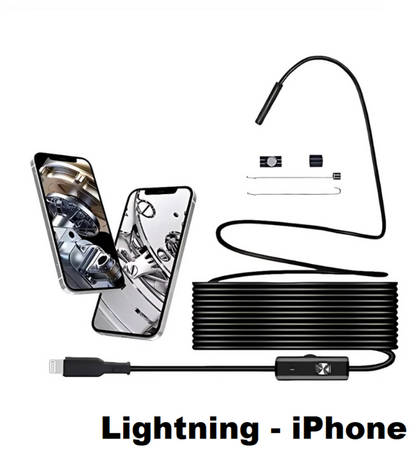 Inspection Camera 8mm Waterproof HD Adjustable LED USB-Powered