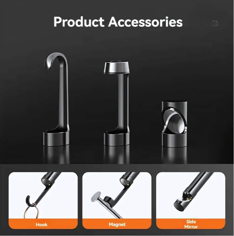 Inspection Camera 8mm Waterproof HD Adjustable LED USB-Powered