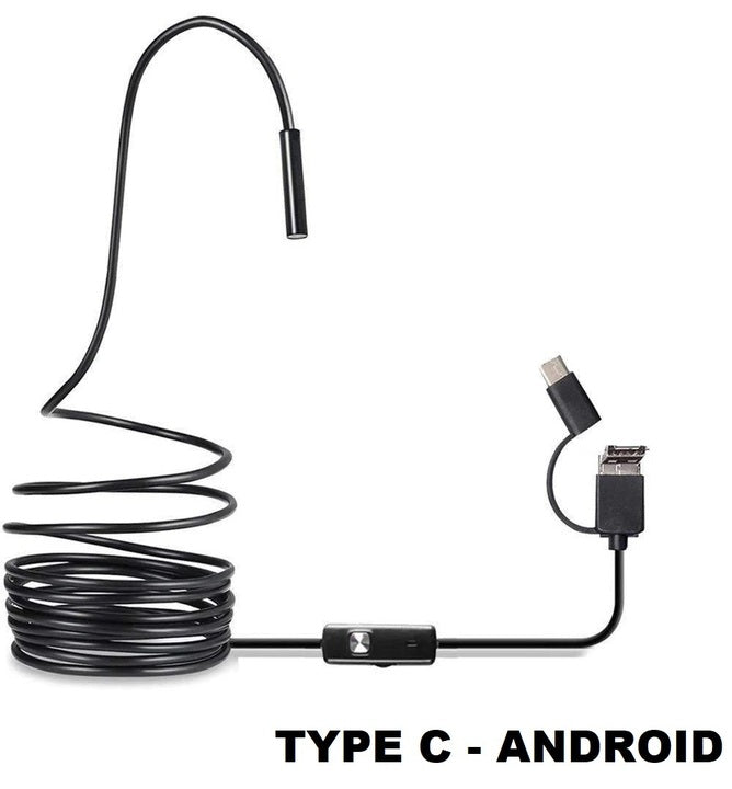 Inspection Camera 8mm Waterproof HD Adjustable LED USB-Powered