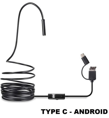 Inspection Camera 8mm Waterproof HD Adjustable LED USB-Powered