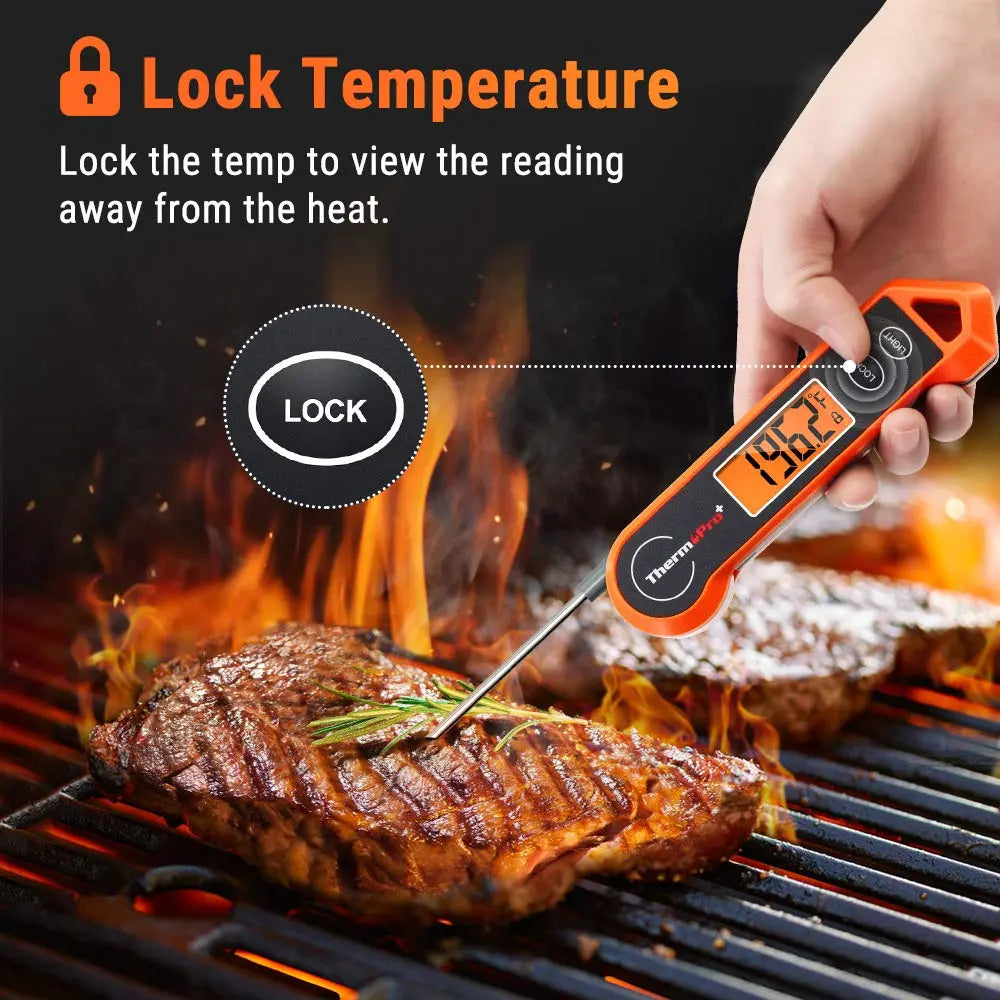 Instant-Read Thermometer Motion-Activated Auto-Rotating LCD
