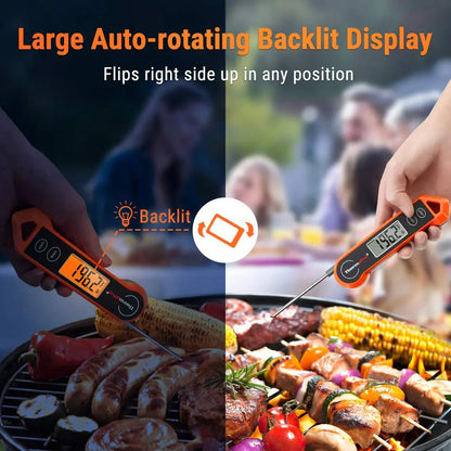 Instant-Read Thermometer Motion-Activated Auto-Rotating LCD