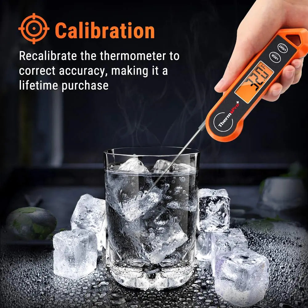 Instant-Read Thermometer Motion-Activated Auto-Rotating LCD