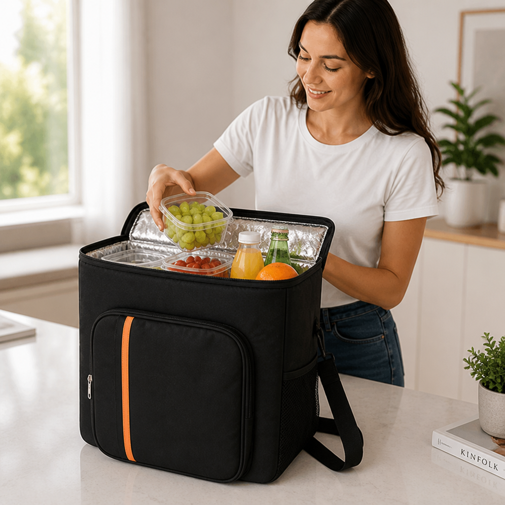 Insulated Cooler Bag Reinforced Handle & Detachable Strap