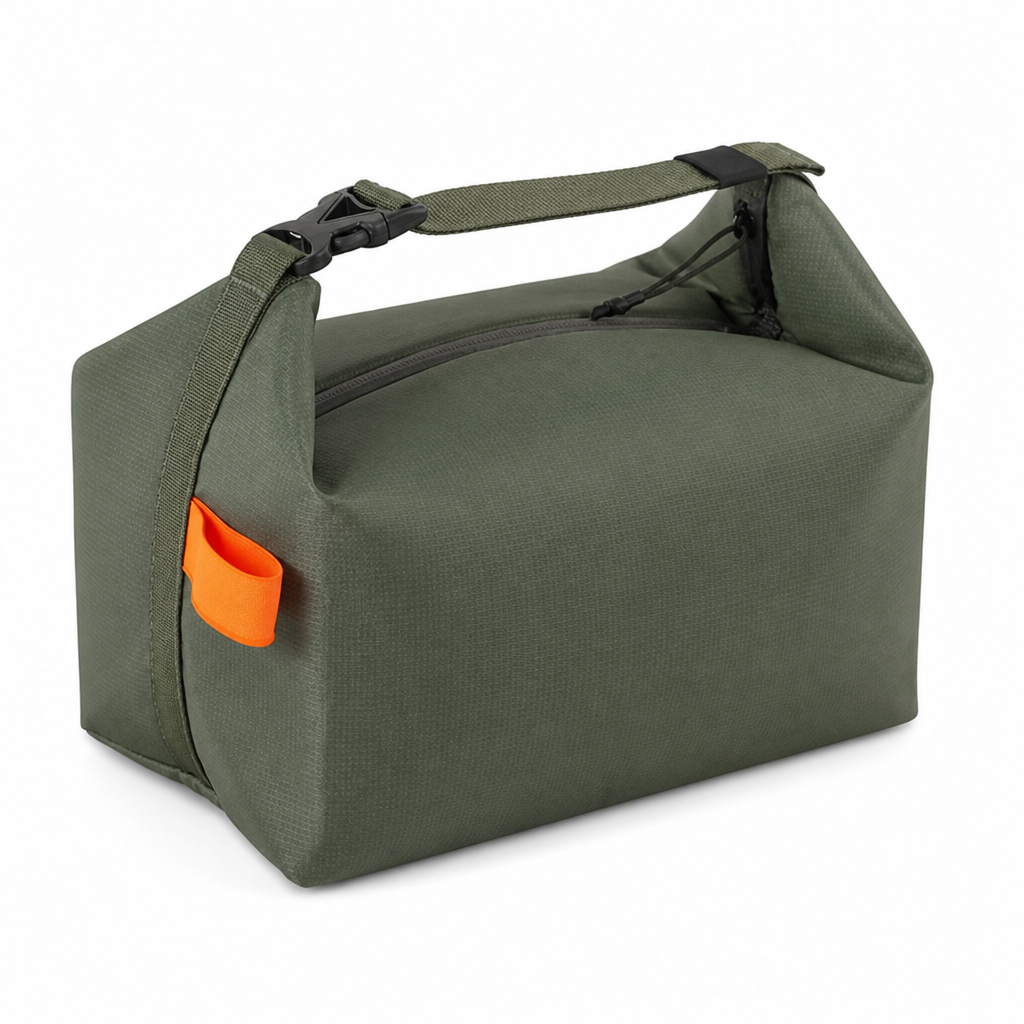 Insulated & Foldable Lunch Bag (Zipper Closure)