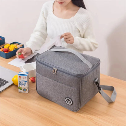 Insulated Lunch Bag Water-Repellent Oxford & Detachable Padded Strap