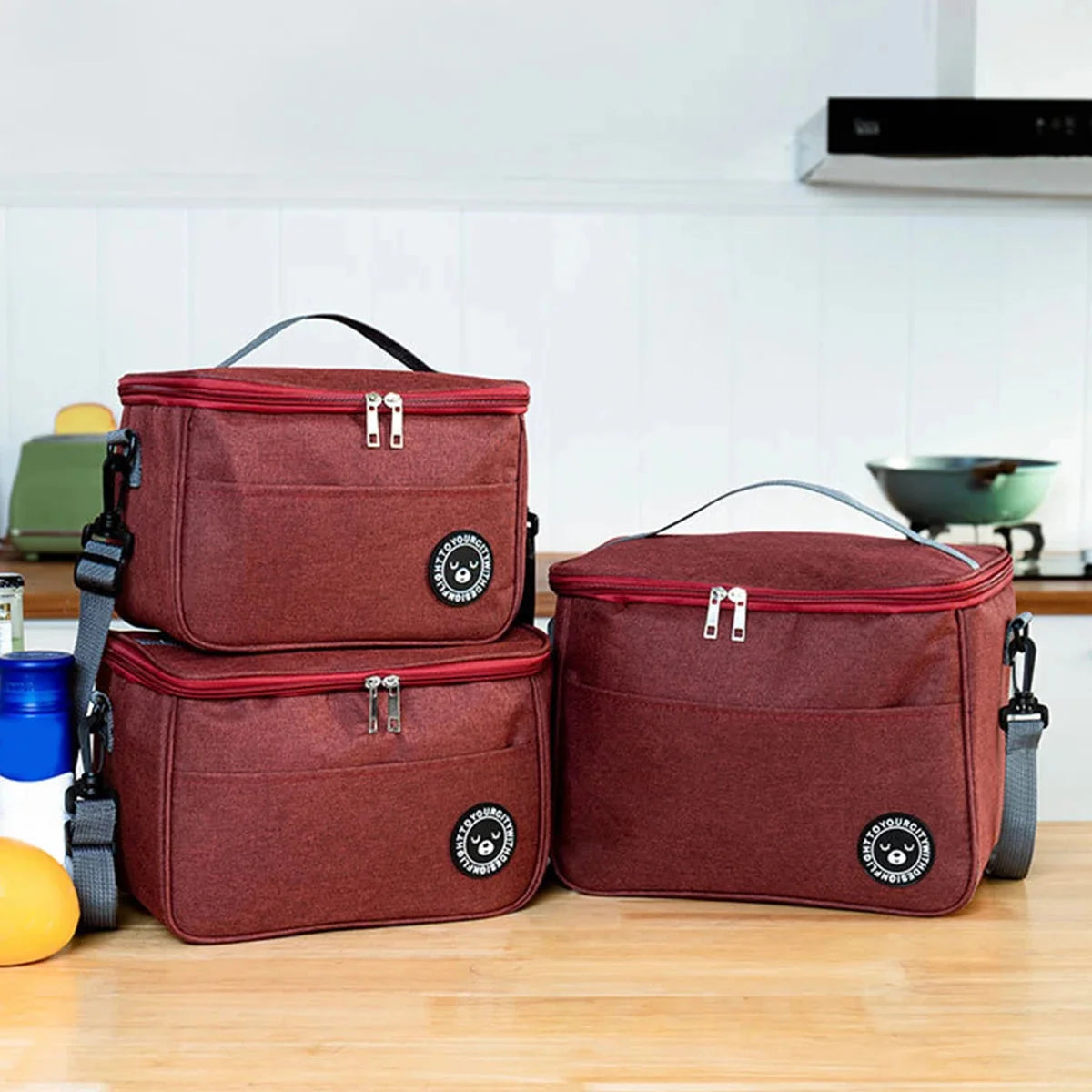 Insulated Lunch Bag Water-Repellent Oxford & Detachable Padded Strap
