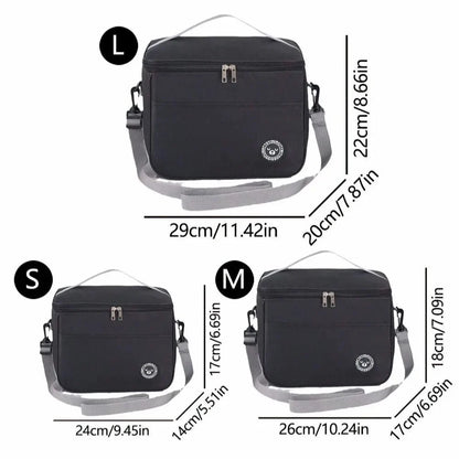Insulated Lunch Bag Water-Repellent Oxford & Detachable Padded Strap