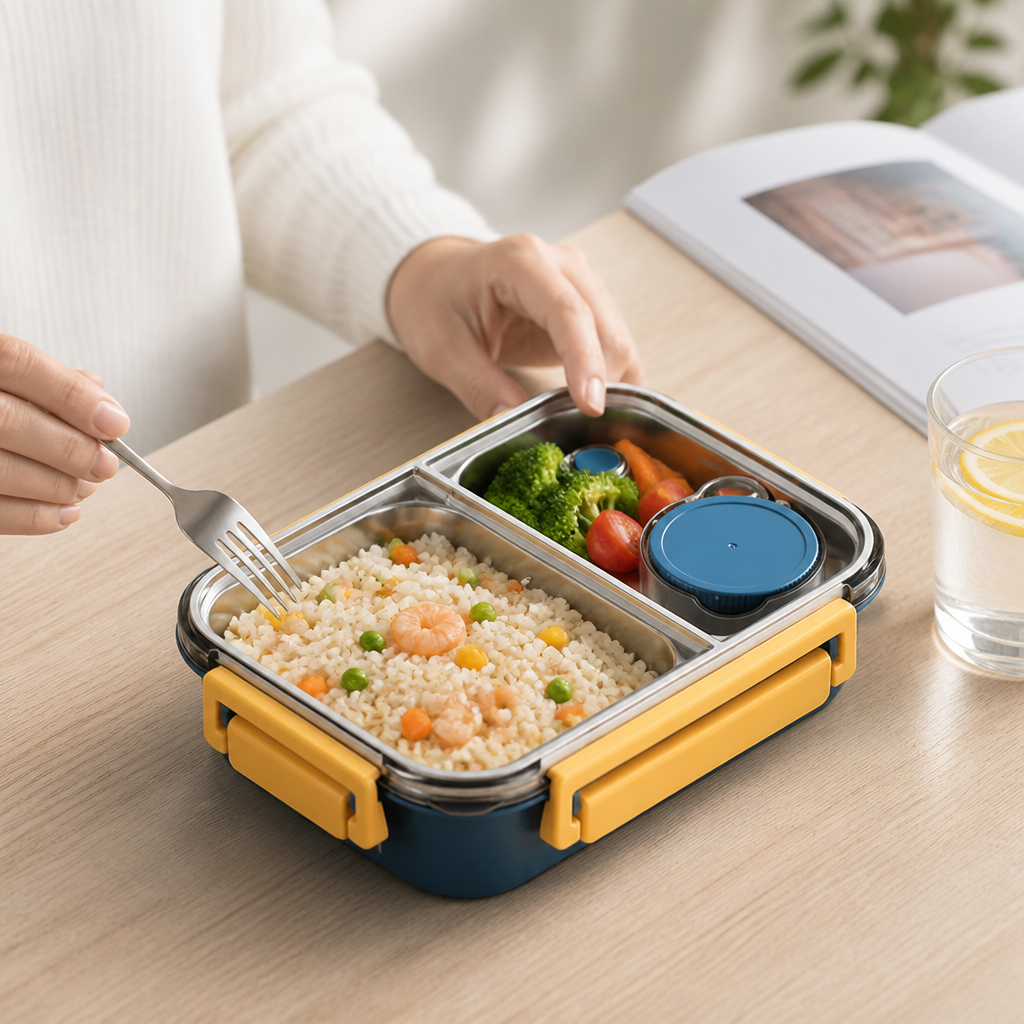 Insulated Lunch Box Stainless Steel Vacuum Insulated Leakproof Lid