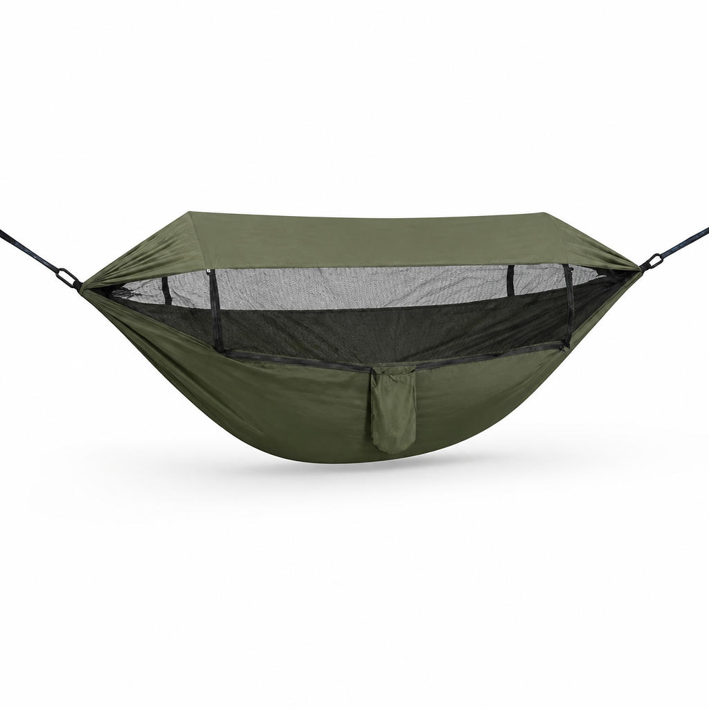 Integrated Mosquito Net and Sunshade Camping Hammock (260 × 140 cm)