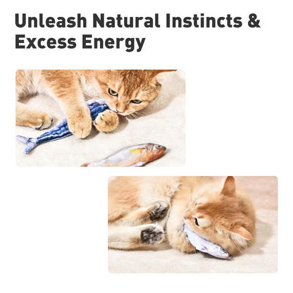 Interactive Cat Toy Motion-Activated Rechargeable Removable Plush Core