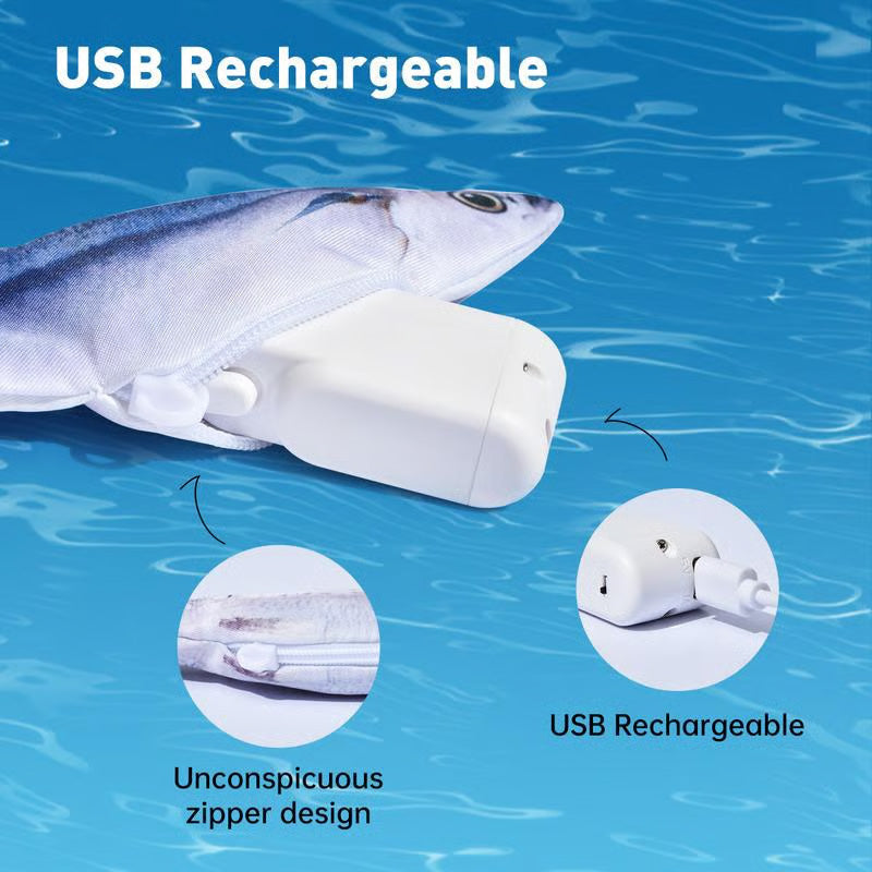Interactive Cat Toy Motion-Activated Rechargeable Removable Plush Core