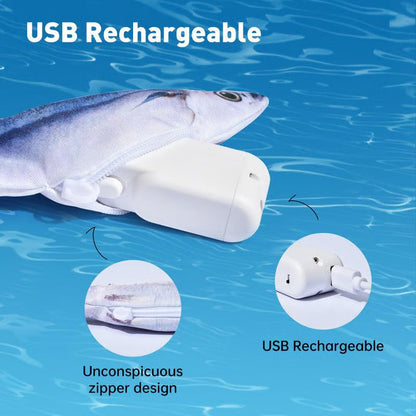 Interactive Cat Toy Motion-Activated Rechargeable Removable Plush Core