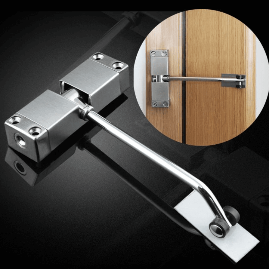 Interior Door Closer Adjustable Closing Force Stainless Steel