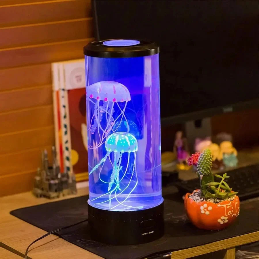 Jellyfish Lamp 7-Color LED Silent USB & Battery