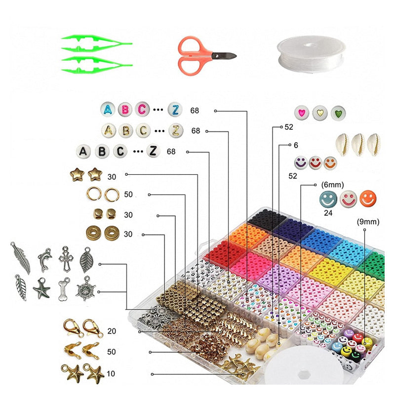 Jewelry Making Kit Over 6000 Pieces Beads & Charms