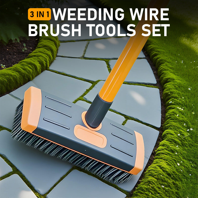 Joint Brush Telescopic Handle Steel Bristles & Three Heads