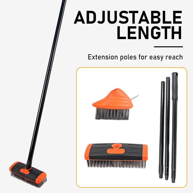 Joint Brush Telescopic Handle Steel Bristles & Three Heads