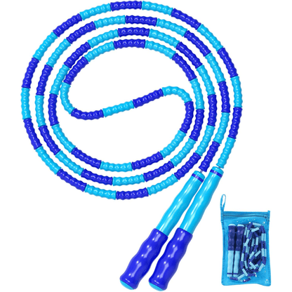 Jump Rope Adjustable Length Beaded Chain Ergonomic Handles