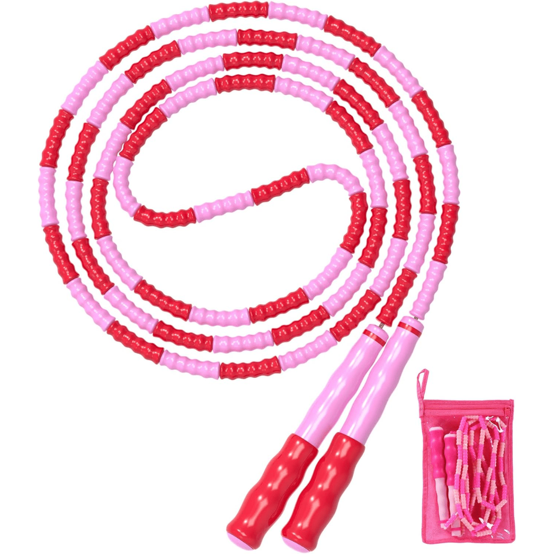 Jump Rope Adjustable Length Beaded Chain Ergonomic Handles