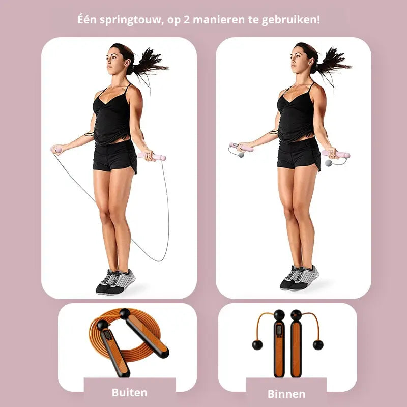 Jump Rope Cordless Digital Counter 360 Degree Rotating Handles