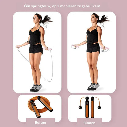 Jump Rope Cordless Digital Counter 360 Degree Rotating Handles