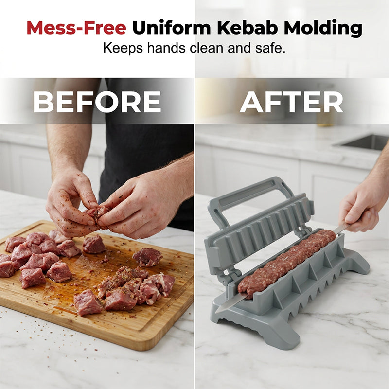 Kebab Press Non-Stick Food-Safe Easy Fill