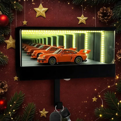 Key Holder Wall-Mounted Infinity Mirror & LED Lighting