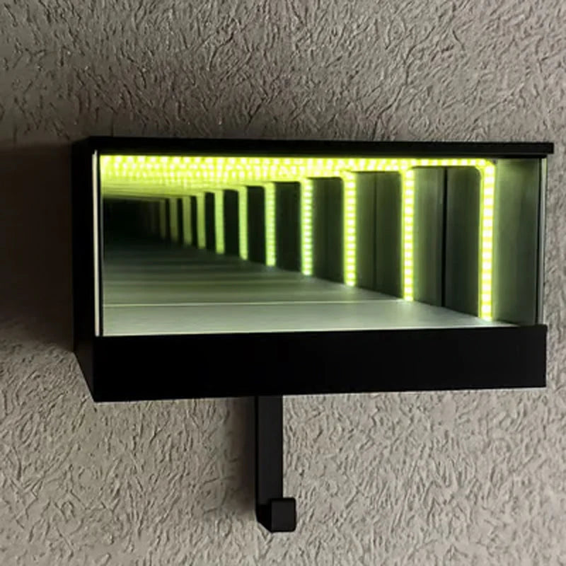 Key Holder Wall-Mounted Infinity Mirror & LED Lighting