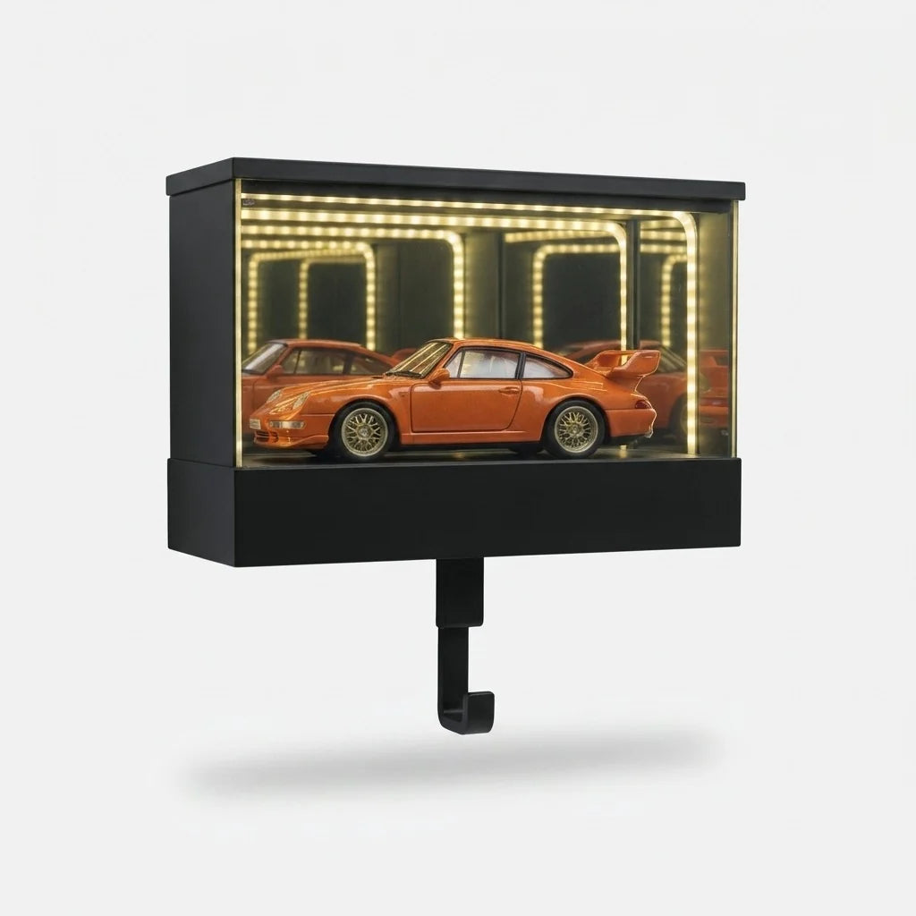 Key Holder Wall-Mounted Infinity Mirror & LED Lighting